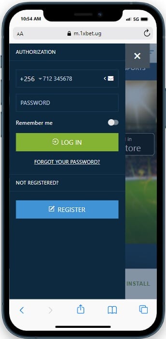 1xBet iOS Login