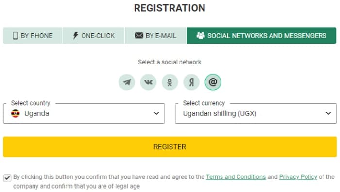 Social Network Registration