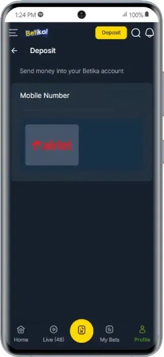Betika Deposit Methods