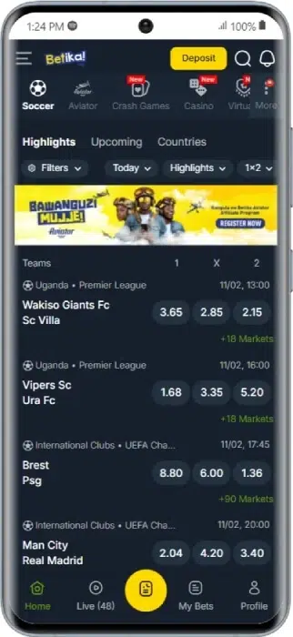 Betika Odds