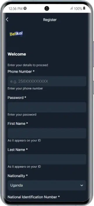 Register Betika