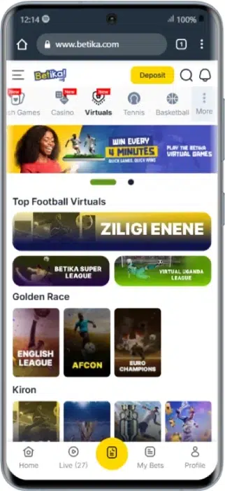 Betika Virtual Sports