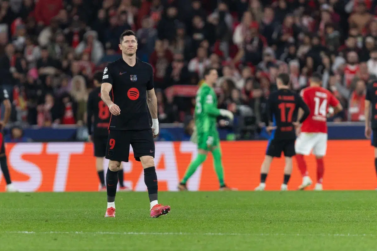 Robert Lewandowski in action during the game of Group Stage for the UEFA Champions League